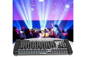 HOLDLAMP DMX Controller 384 Channels Fog DMX-512 DJ Controller Support 30 Banks 8 Scenes 24 fixtures Stage Lighting Console for Program Editing of DJ Lights Show Bar Club Live Christmas, ZQ12007
