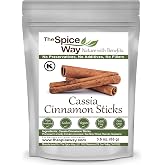 The Spice Way Cinnamon Cassia Sticks 3.5 oz Whole for Tea and Desserts | Bold cassia cinnamon sticks for tea, coffee, mulling