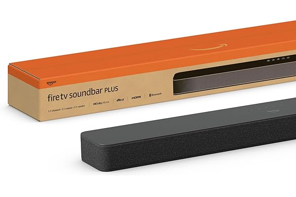 Amazon Fire TV Soundbar Plus (newest model) with built-in subwoofer, 3.1 channel, Dolby Atmos, clear dialogue
