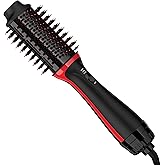 FSNEY Hair Dryer Brush in One, Hot Air Straightener Brush with Negative Ion Anti-frizz Ceramic Titanium Barrel, 3 Heat/Speed 