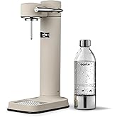 Aarke Carbonator lll, Sparkling & Carbonation Water Machine, Stainless Steel with PET BPA-Free Reusable Bottle Volume 1L/34 fl oz (Sand)