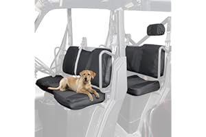 KEMIMOTO 1680D Black Seat Covers Compatible with 2020-2025 Polaris Ranger Crew 1000 Premium, 2017-2021 Ranger Crew XP 1000, UTV Seat Cover Set with Headrest Cover