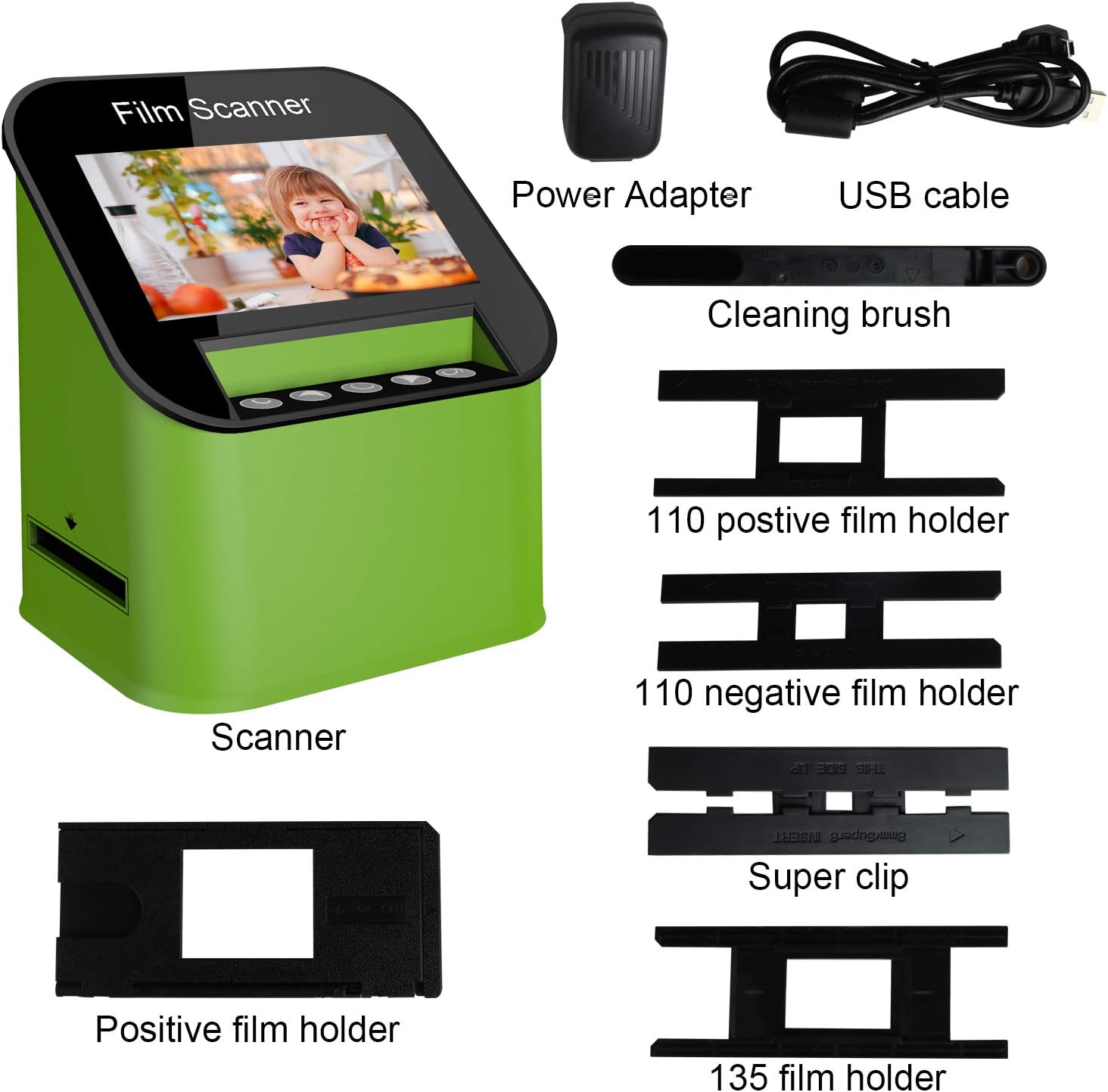 DIGITNOW Digital Film & Slide Scanner, Converts 35mm, 110 & 126 and Super 8 Films & 8mm Film Negatives & Slides to 22 Megapixel JPEG Images Includes 4.3 Inch TFT LCD Display: Electronics