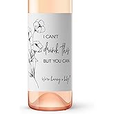 I can't drink this but you can ● SET of 5 ● GENDER NEUTRAL Pregnancy Announcement Wine Labels, Baby Reveal Wine Label, Announcement to Parents Friends Family Sticker, Alternative to card (Linea)