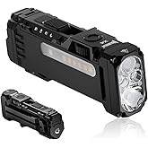 WUBEN X4 EDC Rechargeable Flashlight with RGB Light LED Multifunctional Flashlight 1500 Lumens with Tactical Switch Magnetic,