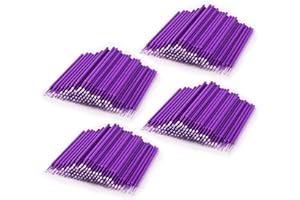 Annhua Disposable Micro Applicators 400 Pcs Precise Dental Applicator Brush with Nylon Tips, No Shedding Micro Swabs for Eyelash Extensions, Art, Cosmetics and Electronics - Purple