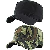 Funky Junque Distressed Military Hat – Newsboy Hats for Women, Short Brim Army Baseball Cap, Womens Cadet Hat Trendy Style