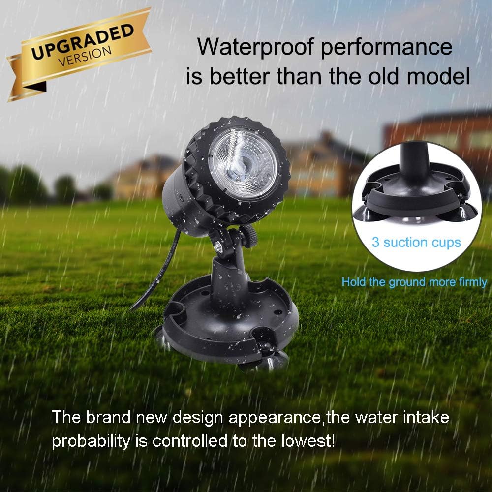Solar Pond Lights Outdoor Spotlight Underwater Spotlights LED Submersible Lamp with 2 Modes for Pool Pond, Garden, Yard - Image 5