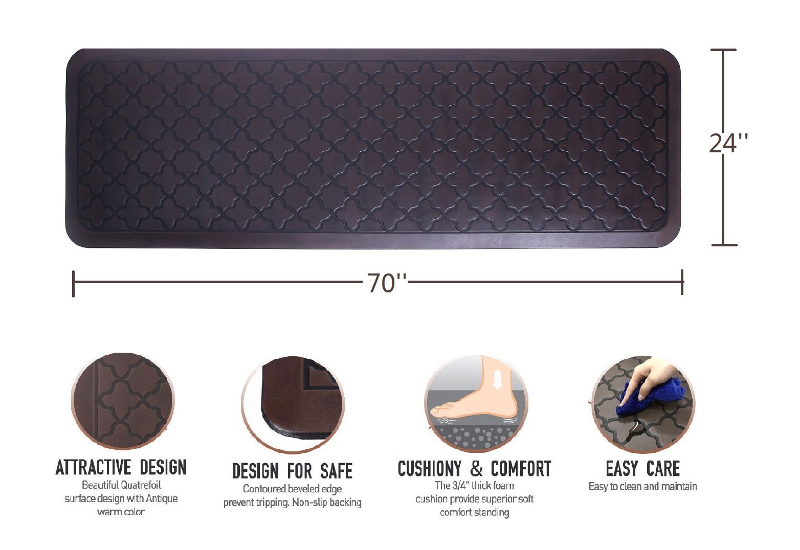 Butterfly Long Kitchen Anti Fatigue Mat Comfort Floor Mats Perfect