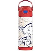 THERMOS FUNTAINER 16 Ounce Stainless Steel Vacuum Insulated Bottle with Wide Spout Lid, Sonic
