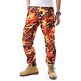 BACKBONE Mens Casual Camouflage Cargo Pants Army Military BDU Pants