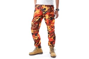 BACKBONE Mens Fashion Bright Camouflage Cargo Pants Military Combat Style BDU Pants
