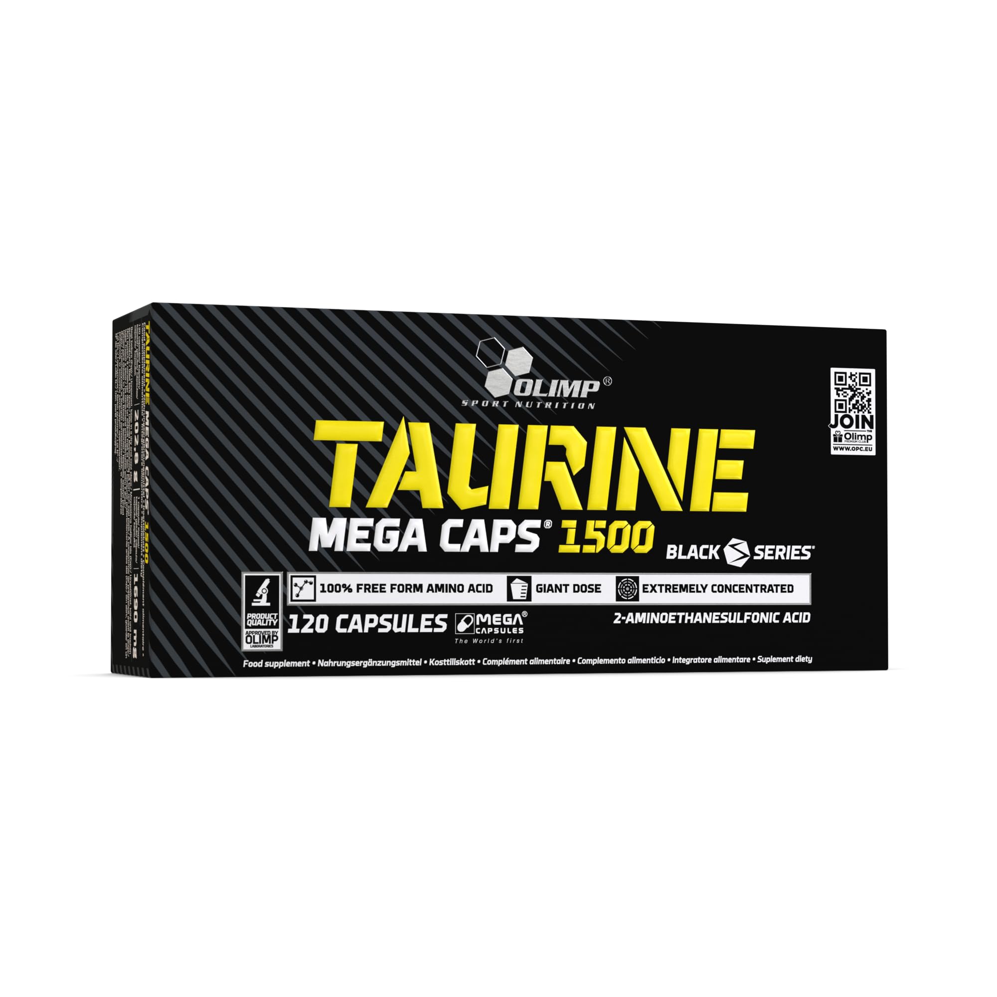 OLIMP SPORT NUTRITION Olimp Labs Taurine Capsules, 1500 mg, Pack of 120 Mega Capsules