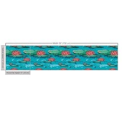 Ambesonne Botanical Fabric by The Yard, Lotus