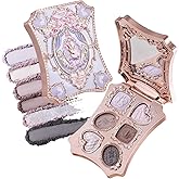 Flower Knows Bunny Garden 6-Color Makeup Palette,Lavender Purple Face Makeup with 4 Matte + 2 Shimmer + 1 Satin Shades,Blendable & Smooth,Cute Make Up Gift,0.23 oz(02 Moon Serenade)