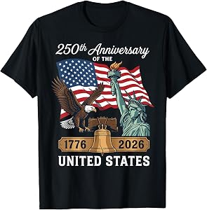 250th Anniversary American Flag Patriotic 4th of July T-Shirt