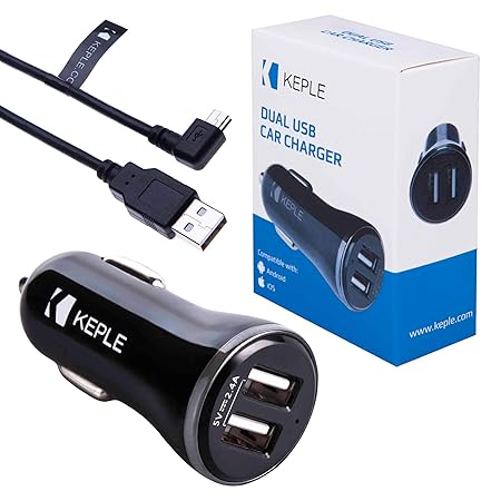 Keple Auto Ladegerät Tomtom Start 25 M/XL Model 4et03GPS Fahrzeug Sat NAV Navigationssystem | Dual Port USB 2.4 A 12v + 3ft M