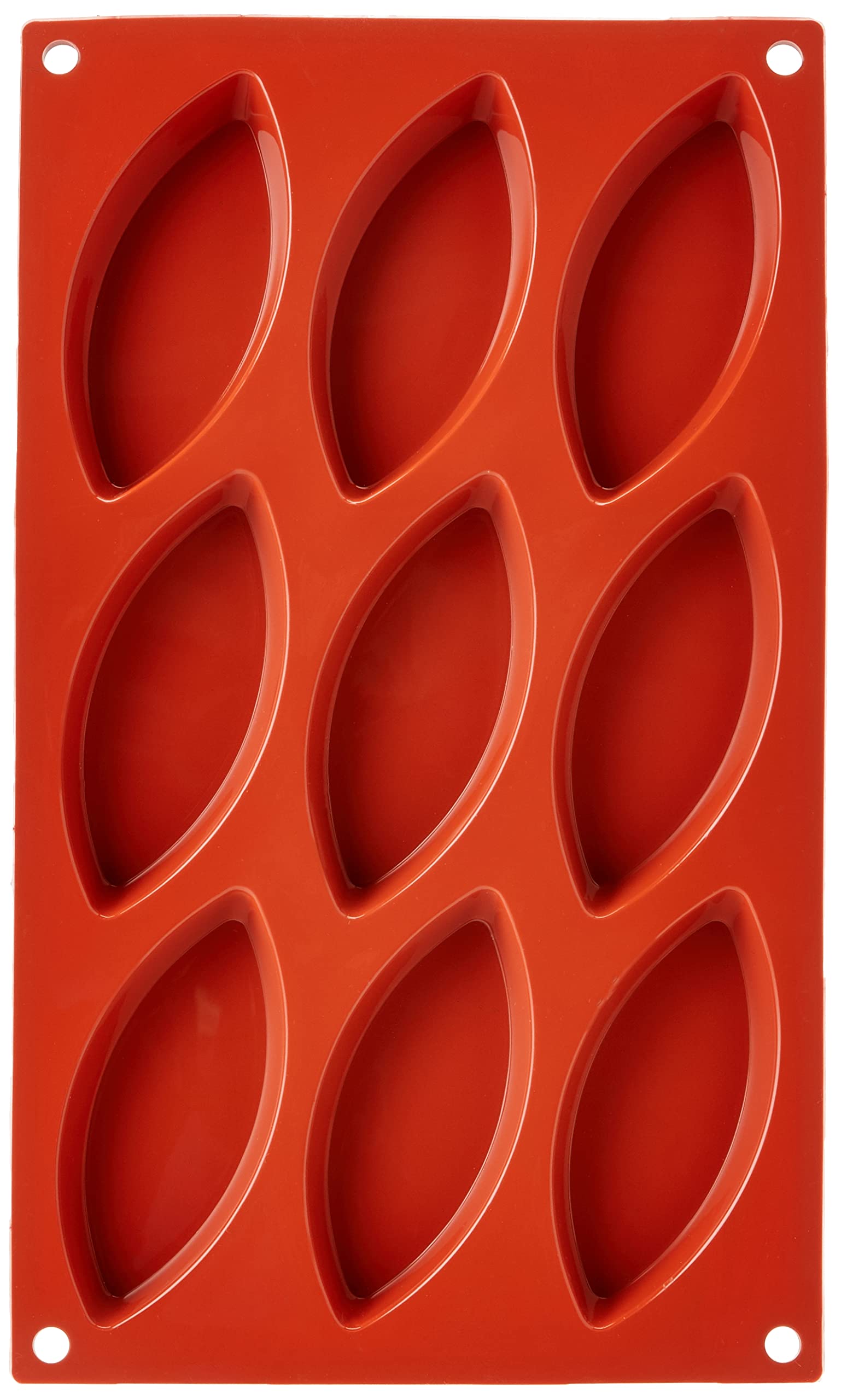 Silikomart | SF039 Silicone Mould for BARCHETTA Monoportions, Non-Stick, 9 Monoportions, Pack of 1 Cake Mould, 100 x 44 mm, h 15 mm, Made in Italy