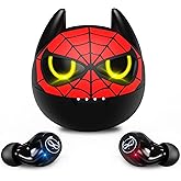 AMAFACE Wireless Earbuds, Touch Control Headset Stereo Sound in-Ear Wireless Earpiece, Bluetooth Earphones with Red Cartoon Charging Case