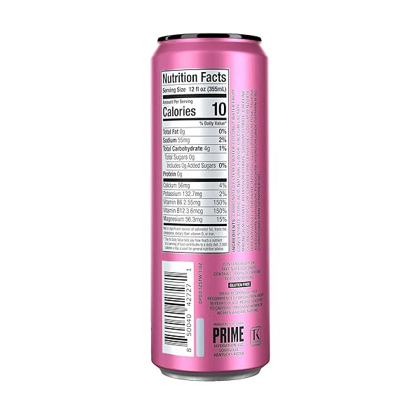 PRIME ENERGY DRINK BY SOFTY, STRAWBERRY WATERMELON FLAVOR, 2 CANS, 355 ML