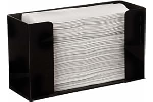 BOLTHEAD INDUSTRIAL Industrial Paper Towel Dispenser - Heavy Duty Durable Easy Mount Jumbo Large Wall-Mounted Black Acrylic 12 x 6.5 Bathroom Sanitary Supply Holder for Small Business, School Classroom, Cleaning Closet