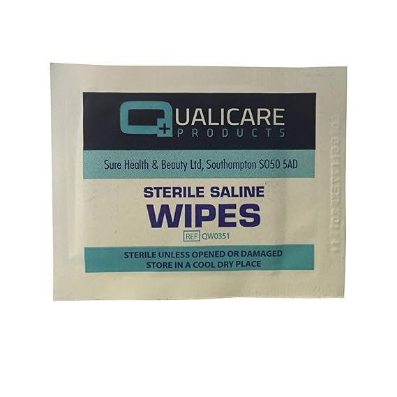 20 x QUALICARE FIRST AID STERILE SALINE ALCOHOL FREE SKIN SAFE WOUND