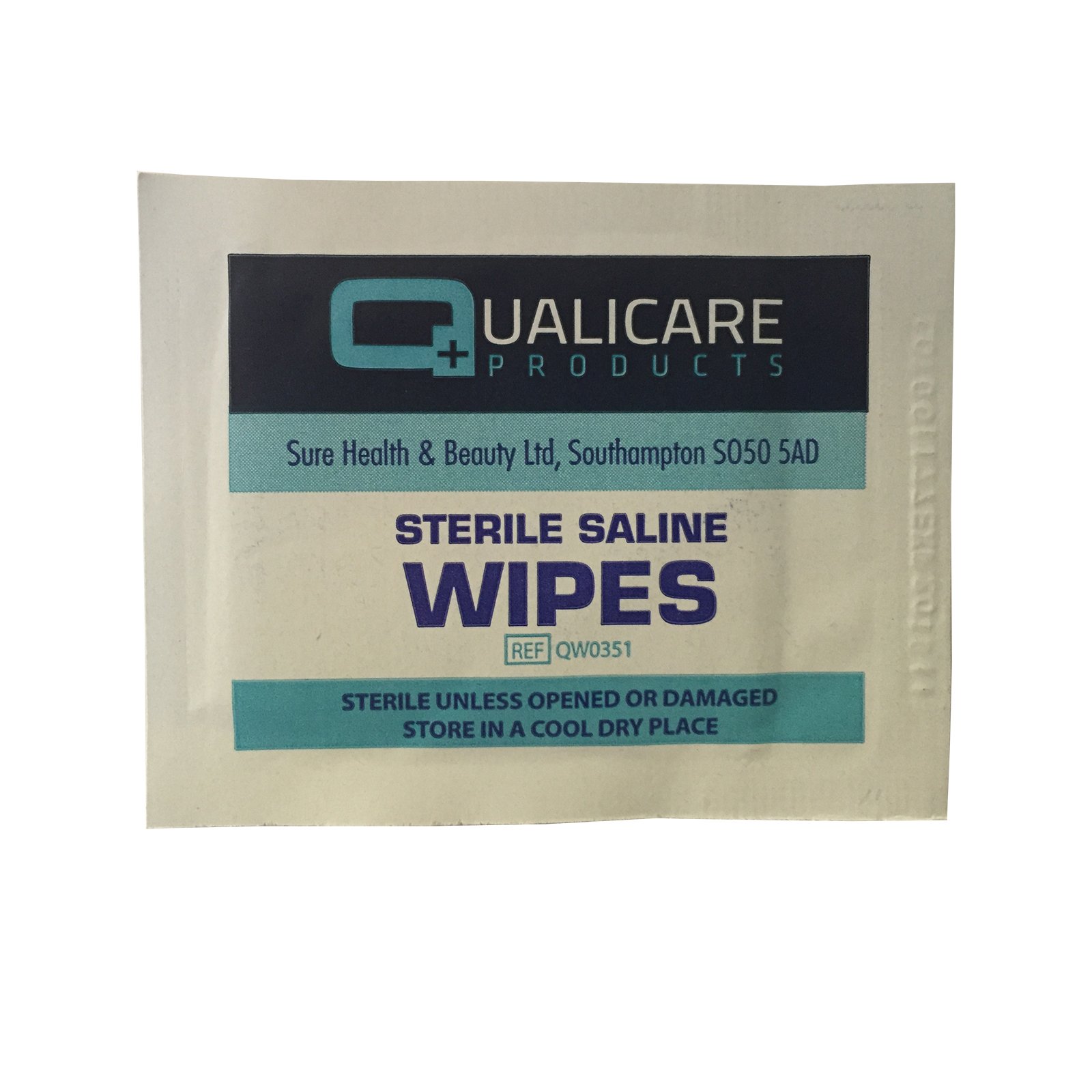 20 x QUALICARE FIRST AID STERILE SALINE ALCOHOL FREE SKIN SAFE WOUND CUT CLEANSING WIPES