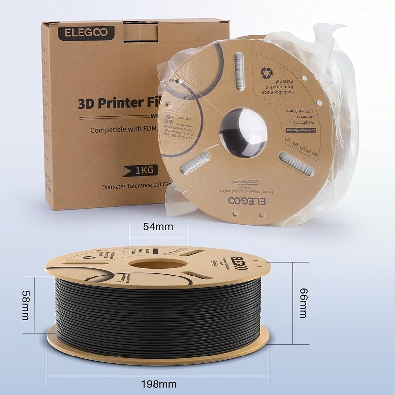 PLA+ Filament 1.75mm 4KG Schwarz/Weiß/Rot/Dunkelblau