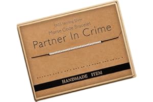 Monily Inspirational Gifts for Women Morse Code Bracelets for Women Funny Bracelet for Friend Funny Gift for Women Sterling Silver Bracelet for Women