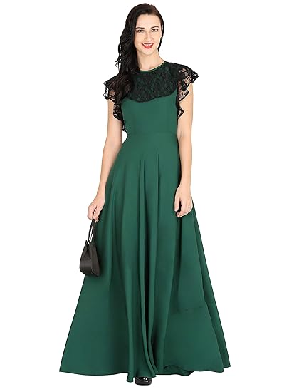 womens dark green dress