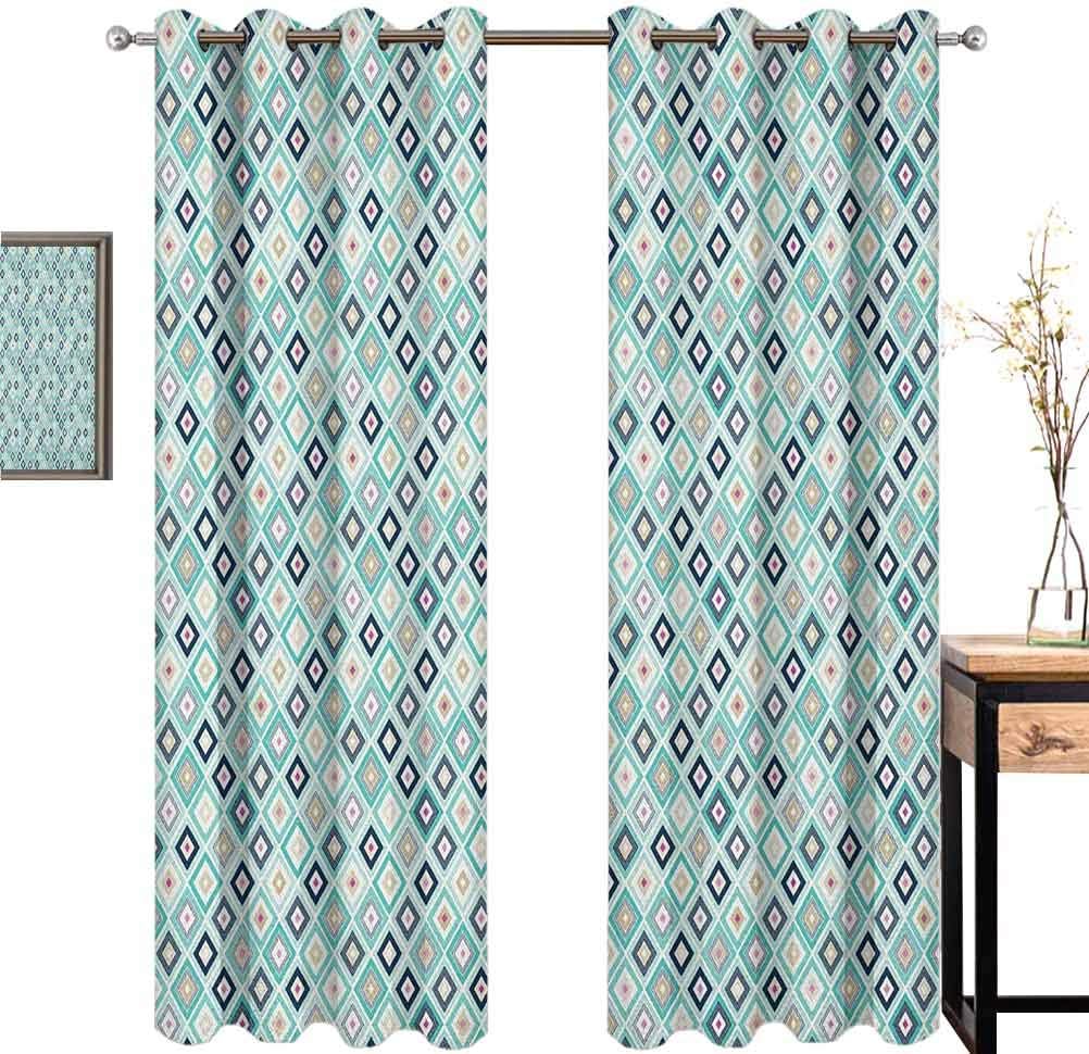 GUUVOR - Cortinas Opacas con diseño de Rombos geométricos, diseño de