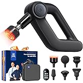 BOB AND BRAD D5 Ultra Massage Gun with Red Light Infrared Heat Head, FSA-HSA Eligible, 13mm Deep Tissue Percussion Muscle Massager, Ergonomic D-Handle for Effortless Pain Relief & Athlete Recovery