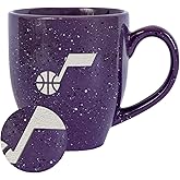 Rico Industries NBA Basketball Utah Jazz Alternate Purple 16 oz Team Color Laser Engraved Speckled Ceramic Coffee Mug