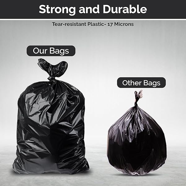 MAXIMITE BLACK GARBAGE BAGS, MULTI-PURPOSE TRASH CAN BAGS, GREAT FOR BOTH INDOOR AND OUTDOOR USE, MADE IN USA (55 GALLONS)