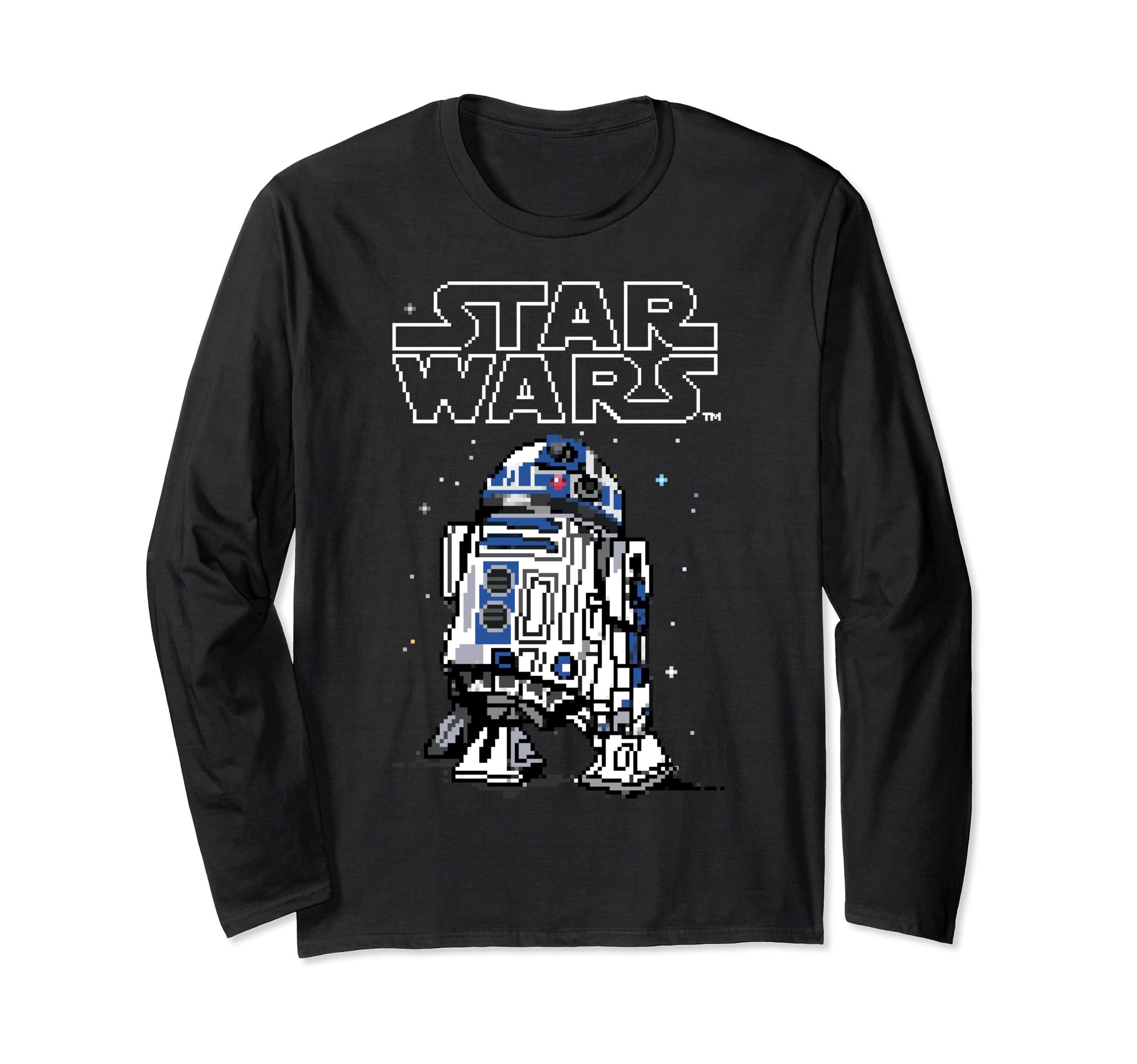 Star Wars R2D2 Pixelated Long Sleeve T-Shirt