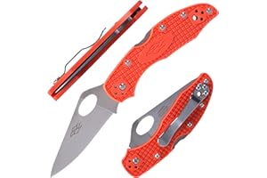 Firebird GANZO F759M Pocket Folding Knife 440C Stainless Steel Blade Nylon Glass Fiber Anti-Slip Handle with Clip Fishing Camping EDC Knife (Orange)