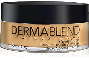 Dermablend Cover Crème Full Coverage Foundation Makeup, Hydrating Cream Concealer for Dark Circles and Blemishes, Maximum Coverage with Mineral Sunscreen SPF 30, 1 OZ