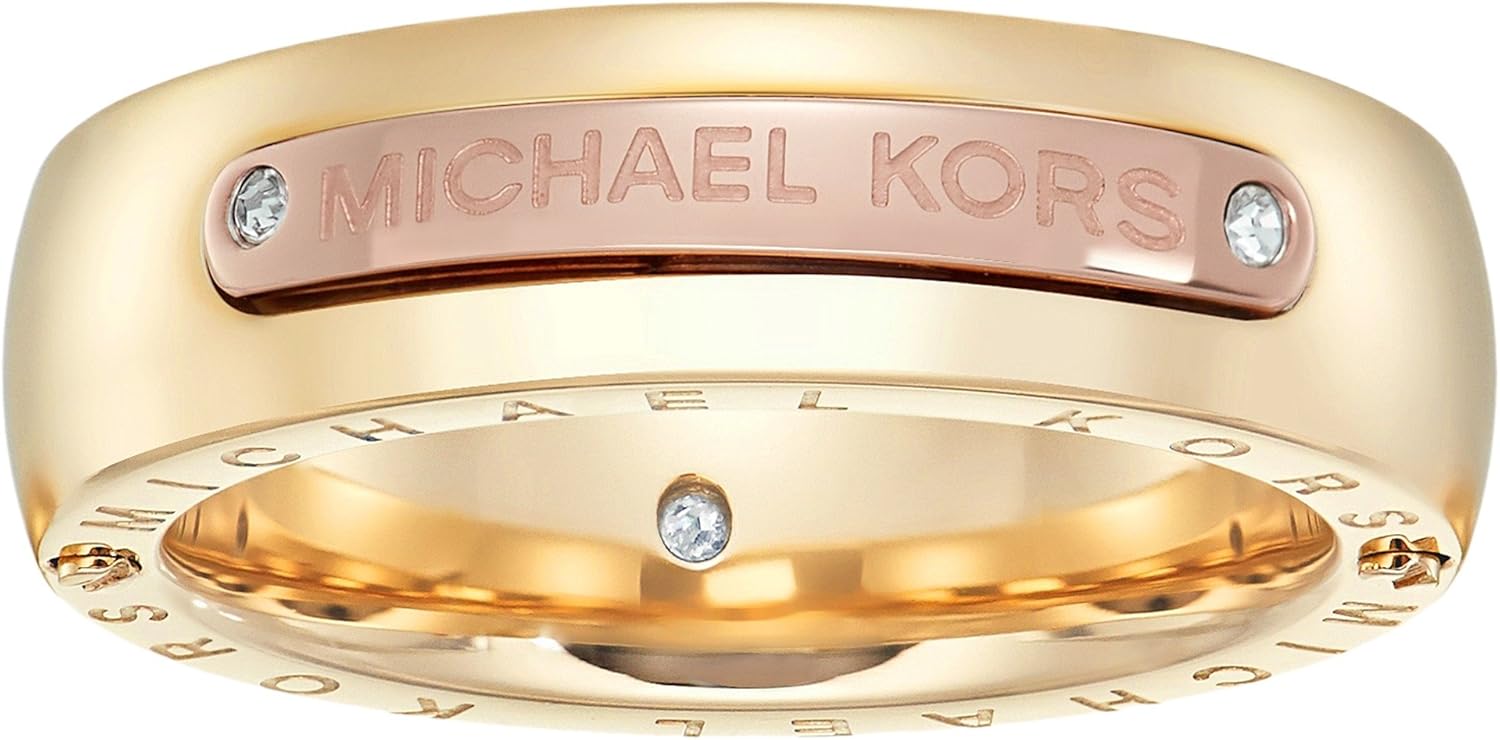 michael kors logo plaque ring