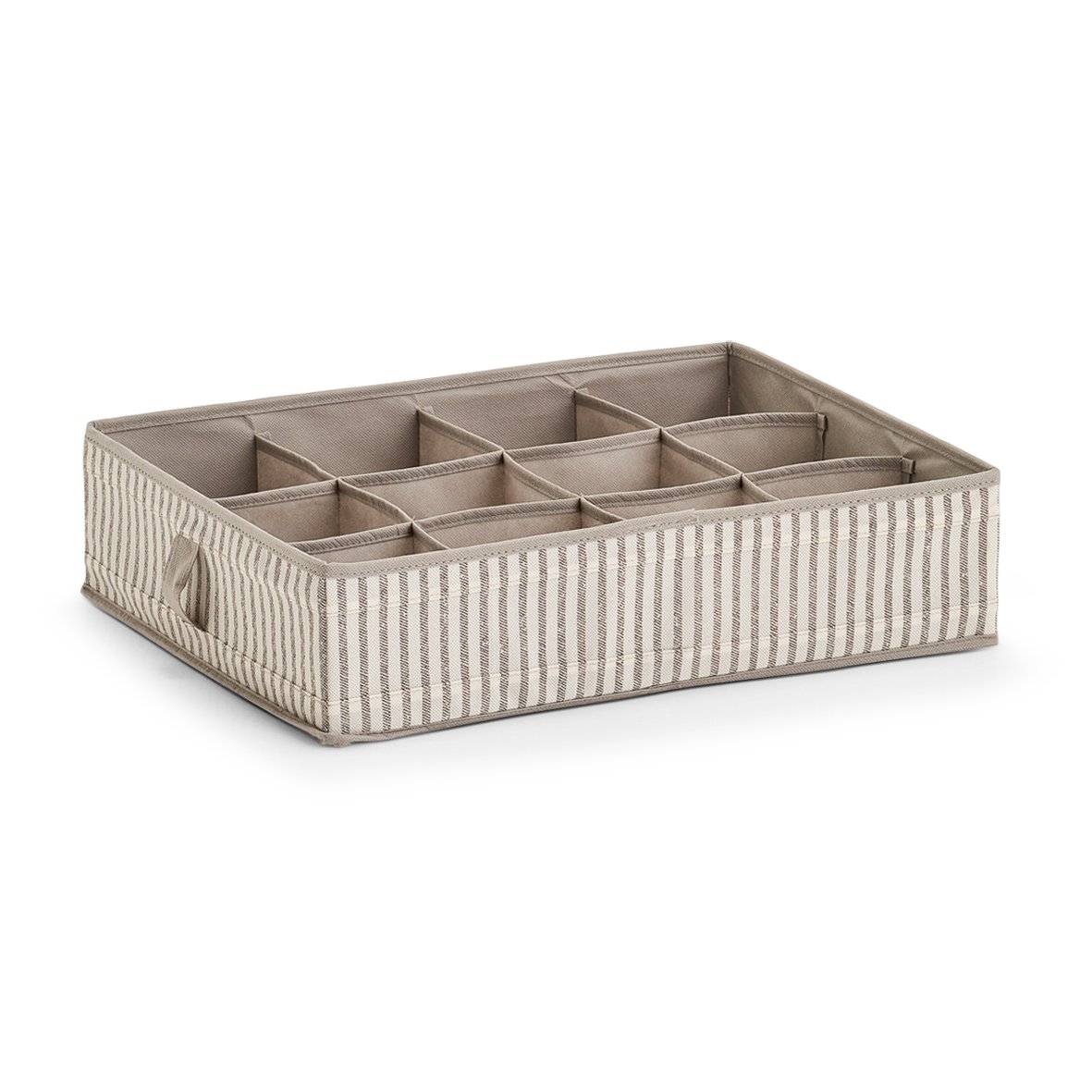 Zeller Stripes 14642 Storage Box 12 Compartments Fleece 44 x 34 x 11 cm