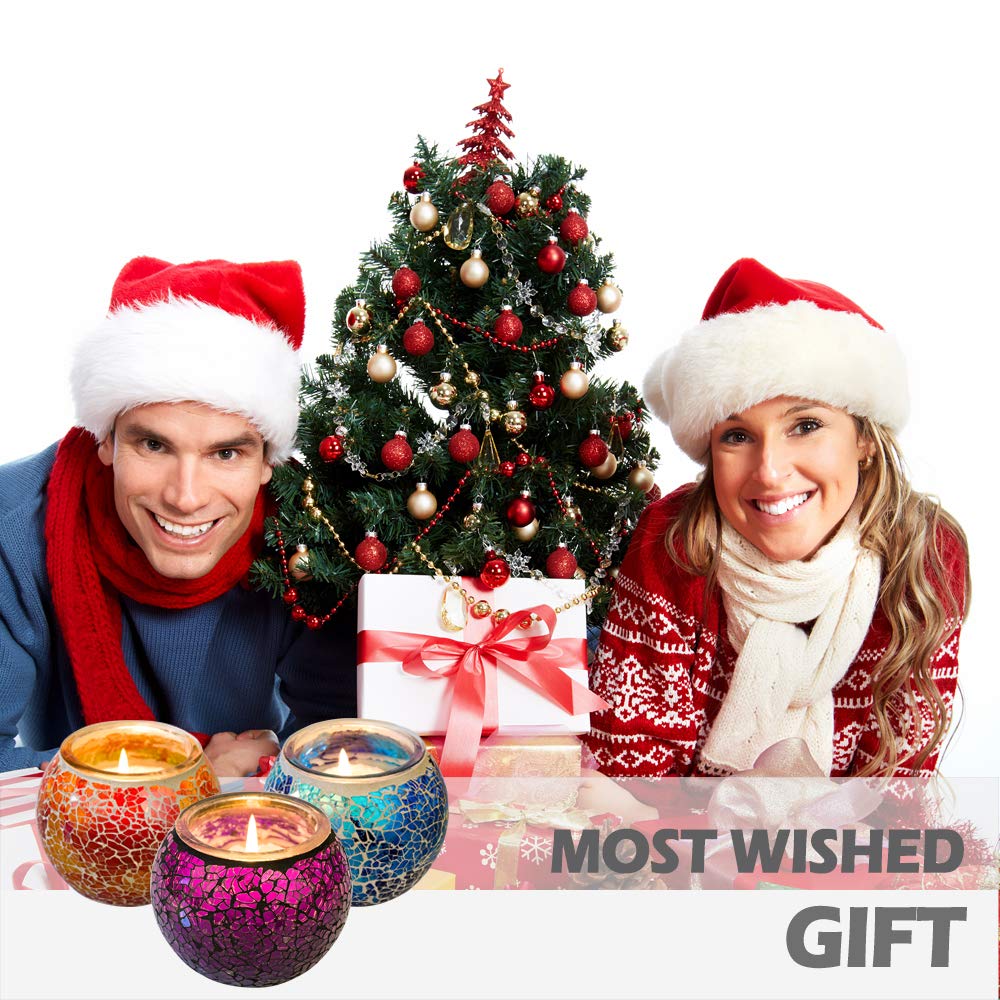 WALTSOM Scented Candles Gift Set, Handmade 3 x 5.0Oz 100% Natural Soy Wax Candles, Vanilla Travel Candle, Use Aromatherapy, Weddings, Candles (3 Pack)