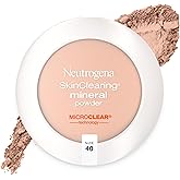 Neutrogena SkinClearing Mineral Acne-Concealing Pressed Powder Compact, Shine-Free & Oil-Absorbing Makeup with Salicylic Acid to Cover, Treat & Prevent Acne Breakouts, Nude 40, .38 oz (Pack of 2)