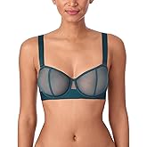 DKNY Women's Sheers Convertible Strapless Bra, Dark Sea Green, 36DD