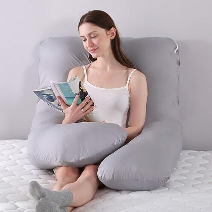PREGNANCY TIME Cotton Ultra Soft Fabric Pregnancy/Maternity Pillow (Wgt 2.5 KG - 229 X 115 X 22 cm)