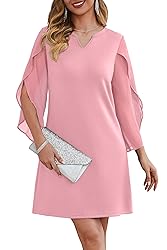 RUMIA Cocktail Dresses for Women Flutter 3/4 Sleeve