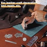 Easusy Leather Rivet Kit 50 Sets 6mm Silver Double Cap Rivets Hollow Punch Tool view 7