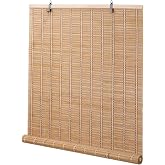 BAYUE Bamboo Blinds for Interior Windows, Roll Up Light Filtering, 23x48 in | Bamboo Shades for Indoor Windows with Install hardware for bedrooms, living rooms, dining areas, home offices, and sunrooms