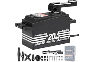 HobbyPark Low Profile Servo 0.06sec Ultra Fast Speed Steering Servo 20kg fit 1/8 1/10 RC Touring Cars Drift for Tamiya TT02 H