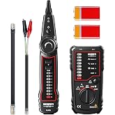 KAIWEETS Network Cable Tester, Wire Tracer, Tone Generator and Probe Kit | RJ45/RJ11 Line Finder, Cable Tracer, Ethernet LAN Network Cat5 Cat6, Cable Collation, Telephone Line Test, Continuity Check