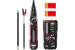 KAIWEETS Network Cable Tester, RJ45 RJ11 Wire Tracer Line Finder, Tone Generator and Probe Kit, Cable Tracer Ethernet LAN Network Cat5 Cat6 for Cable Collation, Telephone Line Test
