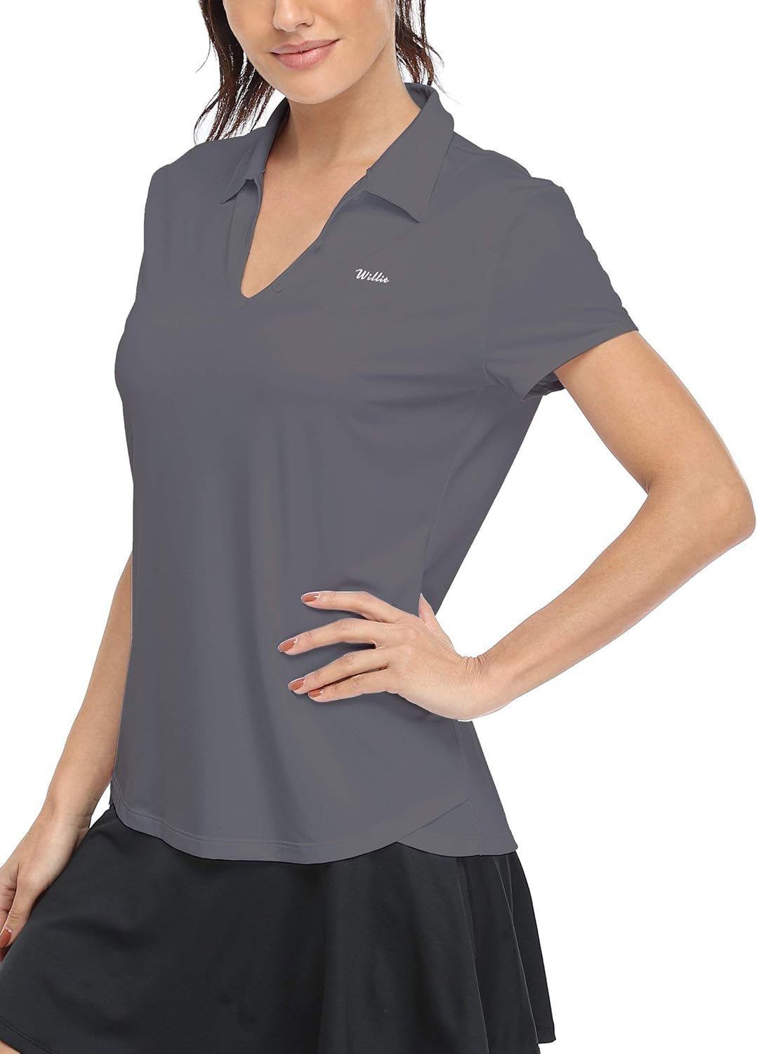 Willit Women's Tennis Shirts Golf Polo Shirts Short Sleeve Quick Dry Active Workout Shirts UPF 50+ Running Tops : Sports & Outdoors